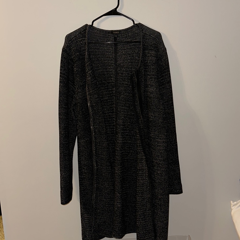 XL Talbots Black and white coat with zipper